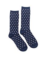 Independent Cross Pattern Navy Crew Socks