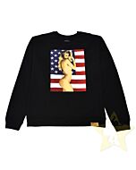 Primitive Stripes Black Crew Neck Sweatshirt