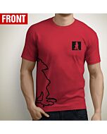 Tunnel Rats Side Rat Outline Red T-Shirt