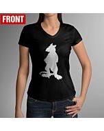 Tunnel Rats Rat Silhouette Women's Black V-Neck T-Shirt