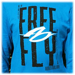 Adrenaline Obsession Free Fly Women's Blue T-Shirt