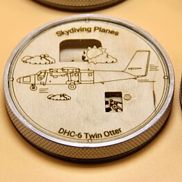 Handmade Skydiving Aircraft Coasters