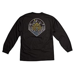 Bohnam Mtn Man Long-Sleeve Black T-Shirt
