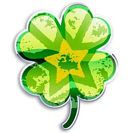 ChutingStar Lucky Four-Leaf Clover Sticker