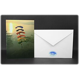 Sunset CRW Skydiving Greeting Card