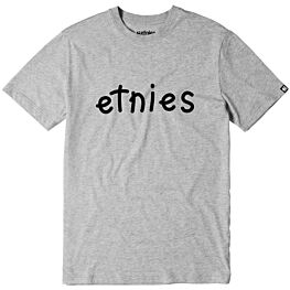 etnies Handwritten Font Grey Heather T-Shirt
