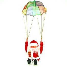 Parachuting Flipping Santa Musical Christmas Ornament
