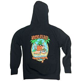 Happy Hour Mucho Relaxo Black Zip Hoodie