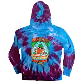 Happy Hour Mucho Relaxo Tie-Dye Zip Hoodie