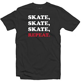 Skate Skate Skate Repeat Black T-Shirt