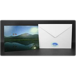 Pond Reflection Skydiving Greeting Card