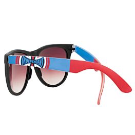 Independent DONS Black Blue Red Square Sunglasses