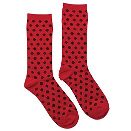Independent Cross Pattern Red Crew Socks