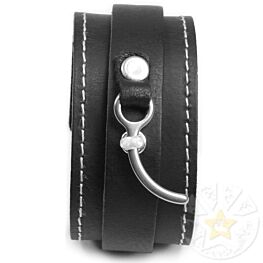 Leather Skydiver Closing Pin Cuff