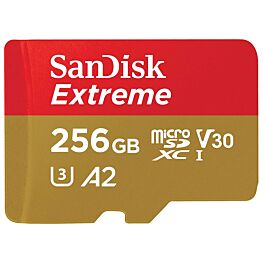 SanDisk 256GB Extreme microSDHC Memory Card + SD Adapter