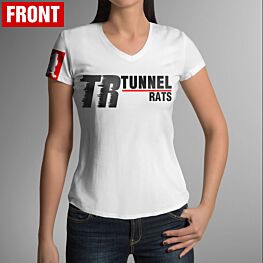 Tunnel Rats TR Tunnel Rats Women's White V-Neck T-Shirt