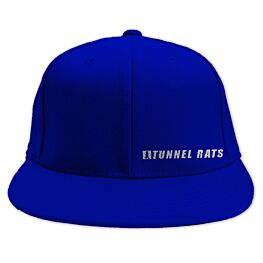 Tunnel Rats Silhouette Rat Blue 6-Panel Fitted Cap