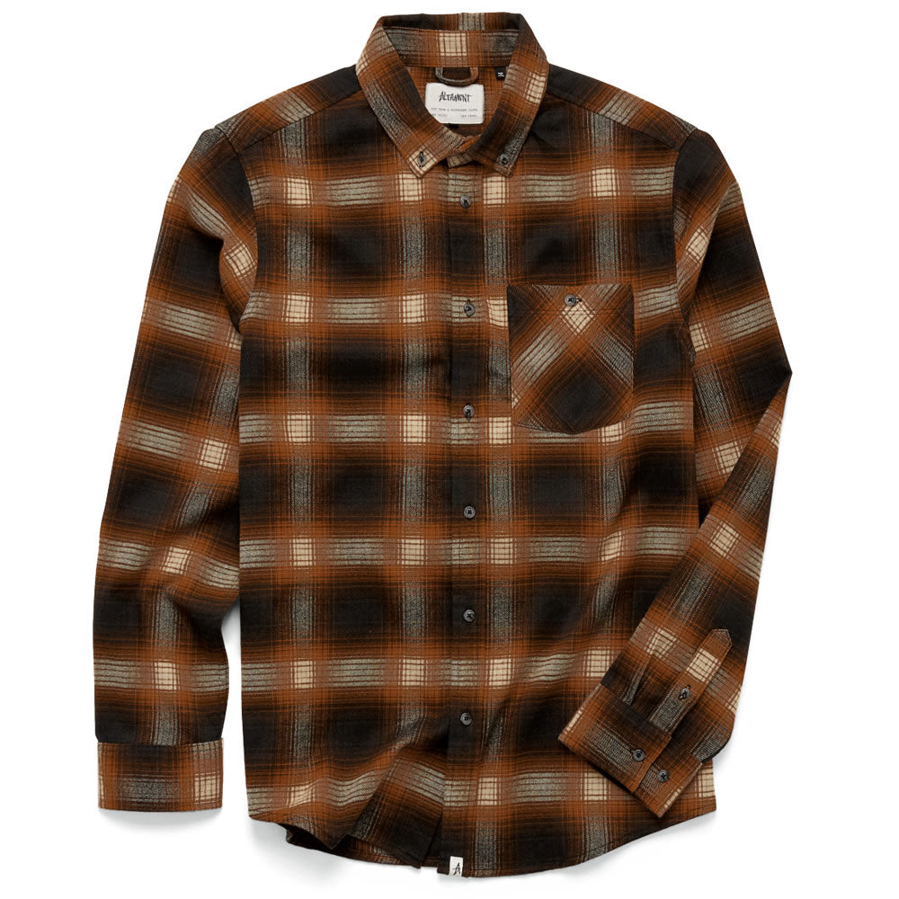 Altamont Reynolds Black Orange Flannel ...