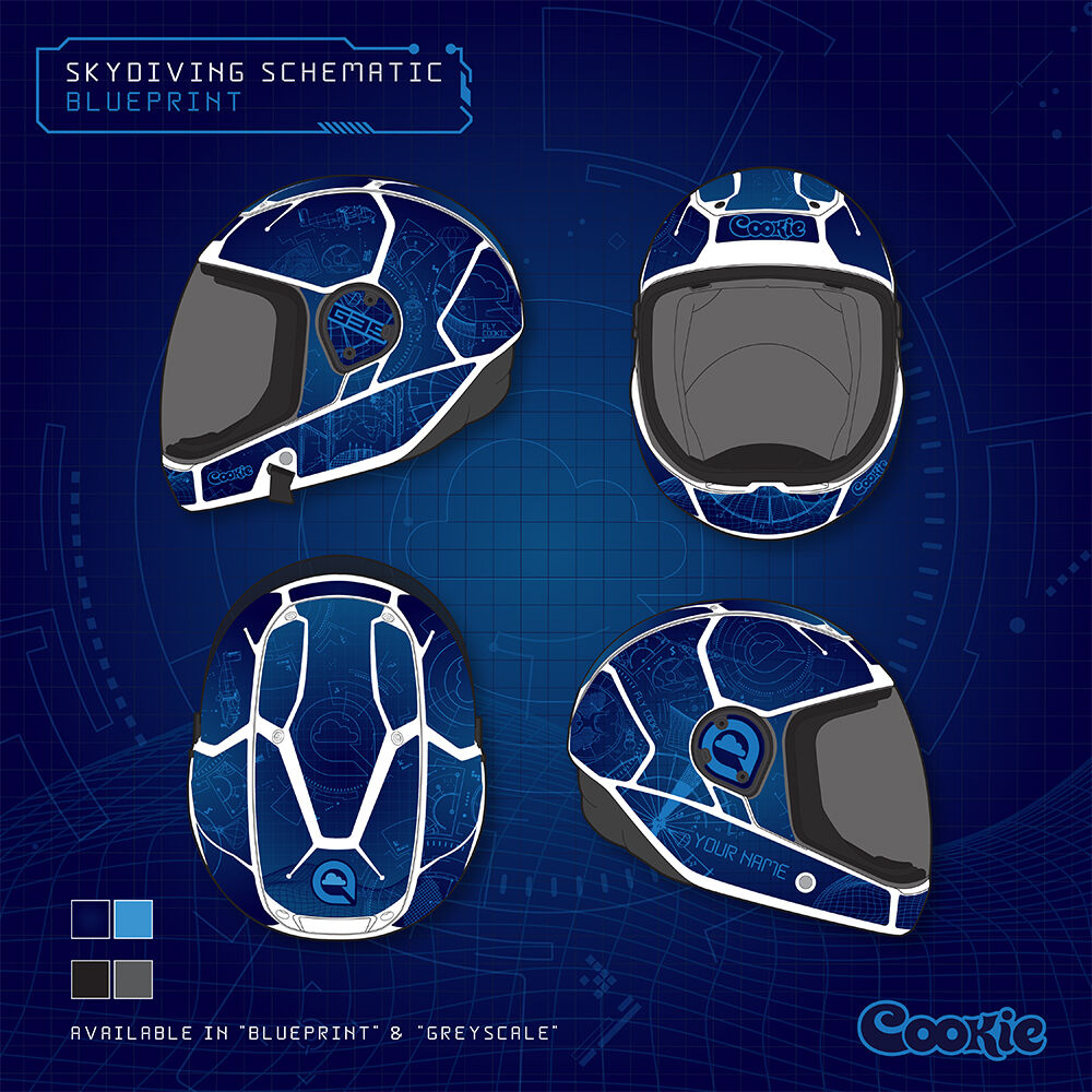 Cookie G35 Helmet Decal Kit | ChutingStar Skydiving Gear