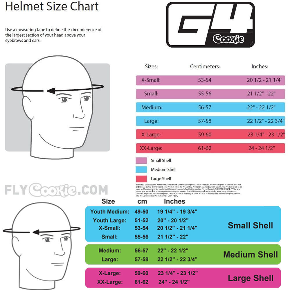 Cookie G4 Skydiving Helmet Replacement Liner