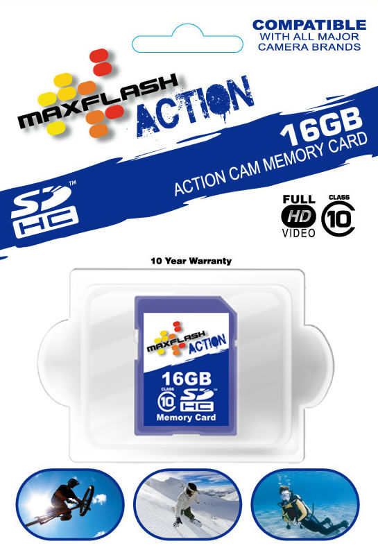 MaxFlash 16GB SDHC (Class 10) Memory Card | ChutingStar