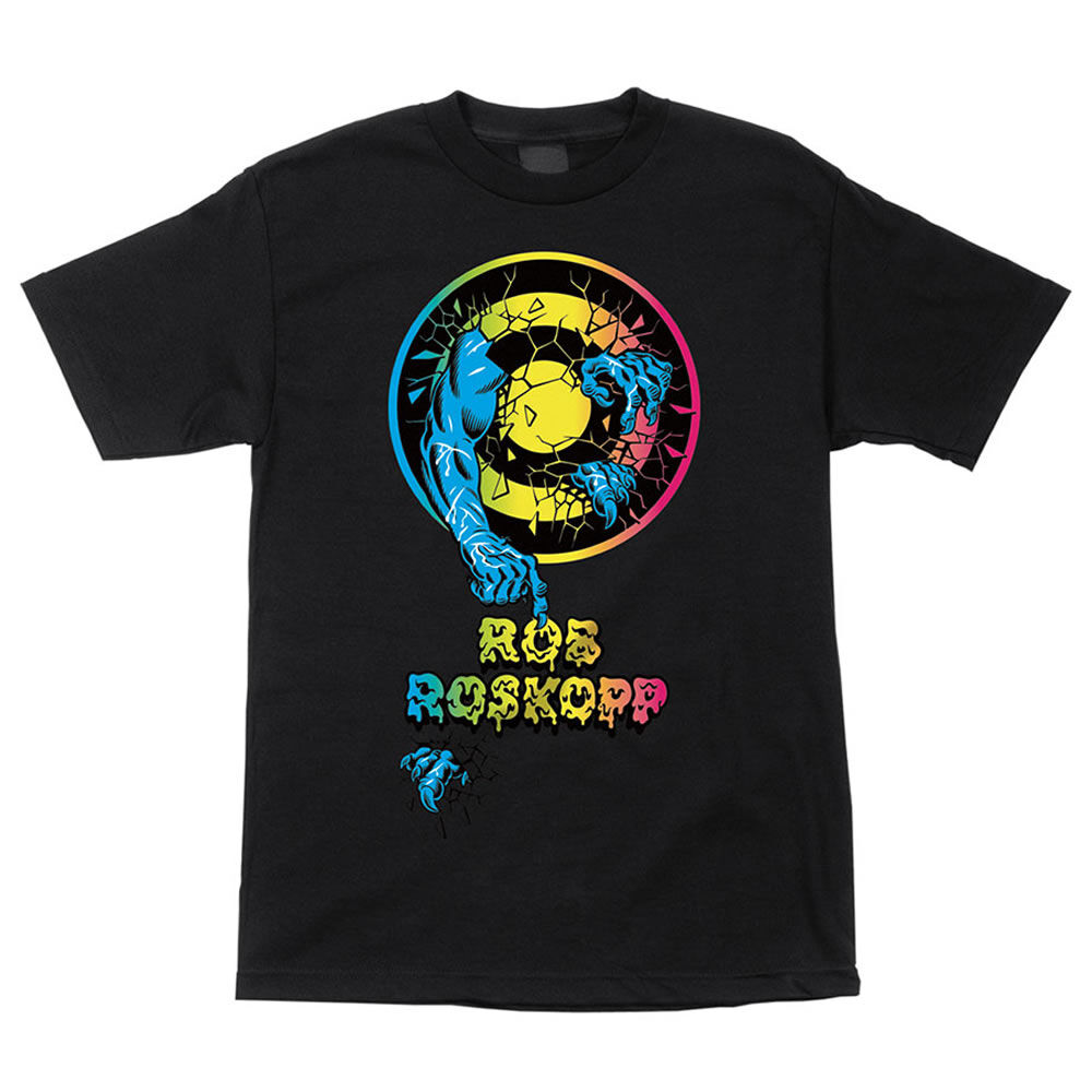 90s Santa Cruz Rob Roskopp Tシャツ フェードブラック Santa Cruz Rob 2 Fade Black T-Shirt | ChutingStar Skydiving Gear