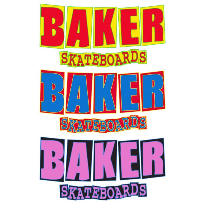 Baker Skateboards Logo Color Sticker ChutingStar Skydiving Gear