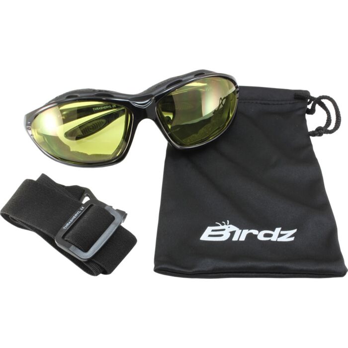 WRAP MOTORCYCLE SUNGLASSES Wind Proof Goggles Foam Cushion Sky Diving Glasses 