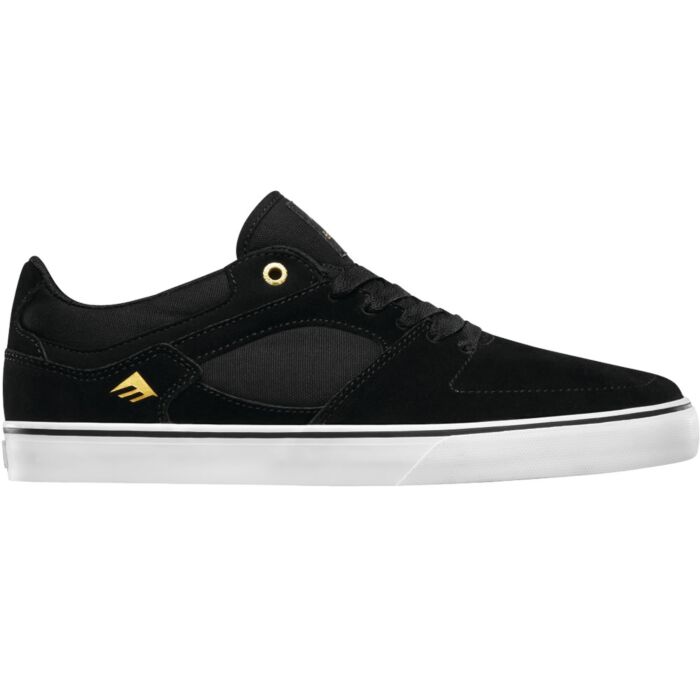 Emerica Hsu Low Vulc Black White Skate Shoes Chutingstar Skydiving Gear