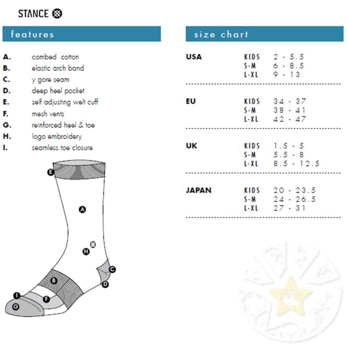 Cortez Stance Socks | ChutingStar Skydiving Gear